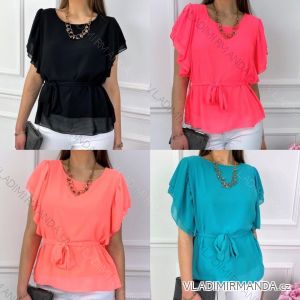 T-Shirt Kurzarm Frauen (UNI S / L) ITALIENISCHE MODE IMK20128
