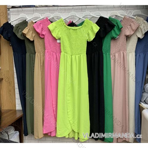 Kleid mit 3/4 Ärmeltasche für Damen (uni sl) ITALIAN Fashion IMWD20527