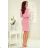 13-132 Sportkleid mit Bindung und Taschen - Pastellrosa