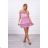 Lila Kleid mit spanischer Taille