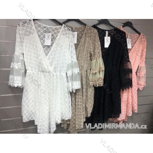 Kleid mit 3/4 Ärmeltasche für Damen (uni sl) ITALIAN Fashion IM3181746