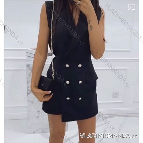 Kleid mit 3/4 Ärmeltasche für Damen (uni sl) ITALIAN Fashion IMWD20527