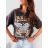 T-Shirt Kurzarm Frauen (UNI S-M) ITALIENISCHE MODE IMWD21EAGEL S/L one size schwarz
