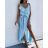 Kleid mit 3/4 Ärmeltasche für Damen (uni sl) ITALIAN Fashion IMWD20527
