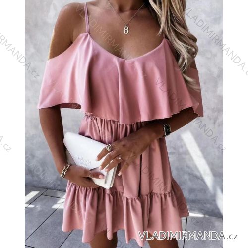 Kleid mit 3/4 Ärmeltasche für Damen (uni sl) ITALIAN Fashion IMWD20527