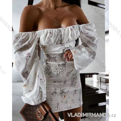 Kleid mit 3/4 Ärmeltasche für Damen (uni sl) ITALIAN Fashion IMWD20527