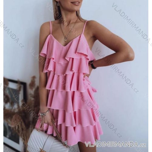 Kleid mit 3/4 Ärmeltasche für Damen (uni sl) ITALIAN Fashion IMWD20527