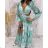 Kleid mit 3/4 Ärmeltasche für Damen (uni sl) ITALIAN Fashion IMWD20527
