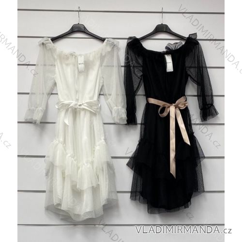 Elegantes Langarmkleid für Damen (S / M ONE SIZE) ITALIENISCHE MODE IMWP21u3727