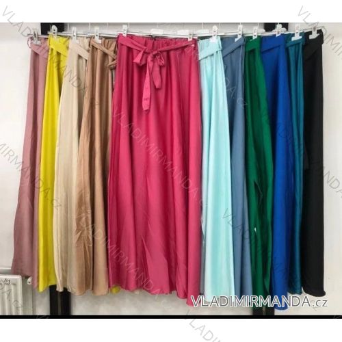 Langer Damenrock mit Gürtel (uni s / m) ITALIAN FASHION IMR19005 / DR