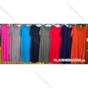Sommer Übergroßes Kurzarm-Sommerkleid mit Streifen (UNI S / L) ITALIAN FASHION IMD2011989