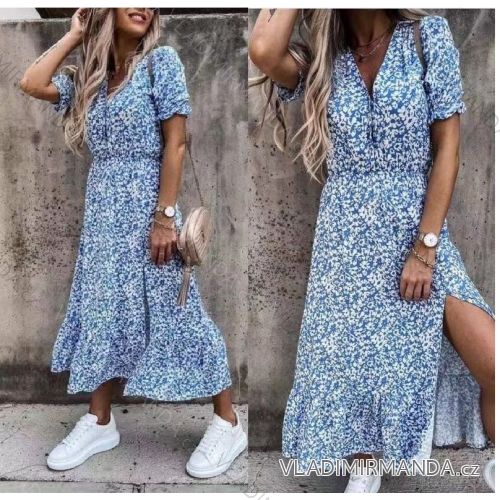Langarm Kleid ELEGANT (uni s / m) ITALIENISCHE MODE IM919825
