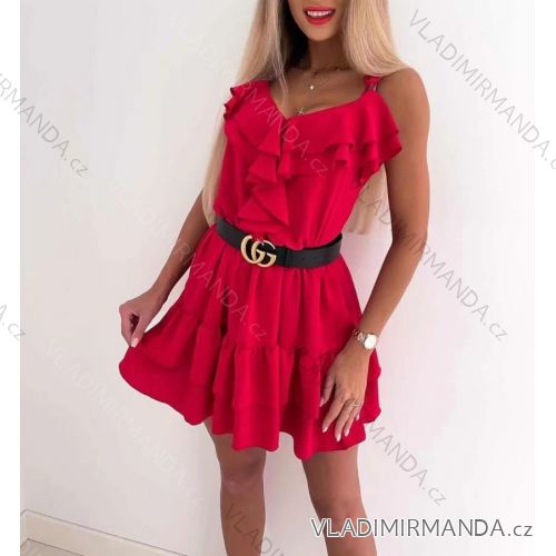 Kleid mit 3/4 Ärmeltasche für Damen (uni sl) ITALIAN Fashion IMWD20527