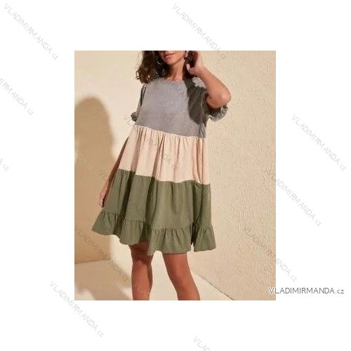 Sommerkleid Langarm geblümte Damen (UNI S / L) ITALIAN FASHION IMK20150