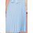 311-8 LILA Faltenkleid mit kurzen Ärmeln - hellblau