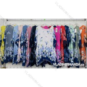 Kleid mit 3/4 Ärmeltasche für Damen (uni sl) ITALIAN Fashion IMWD20527