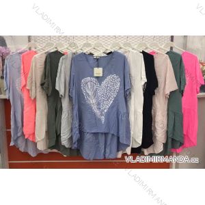 T-Shirt Kurzarm Frauen (S / M ONE SIZE) ITALIENISCHE MODE IMWA21017