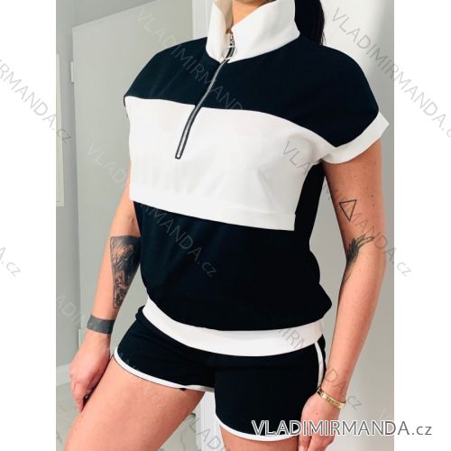 Set Hoodie Langarm und Jogginghose 3/4 kurze Frauen (UNI S / L) TURKISH FASHION IMK20141