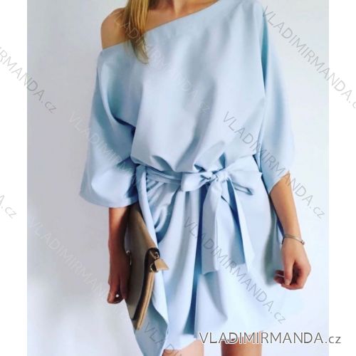 Sommerkleid Langarm geblümte Damen (UNI S / L) ITALIAN FASHION IMK20150