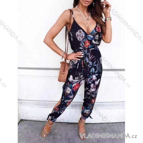 Damenoverall mit Riemen mit Schlitzfrauen (UNI S / L) TURKISH FASHION IMK20089