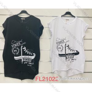 T-Shirt elegante Langarm Frauen (S / M ONE SIZE) ITALIENISCHE MODE IMWK21008