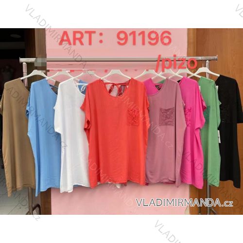 Damen Kurzarmtunika (uni xL / 2XL) TURKISH FASHION TM9200691