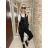Damenoverall mit Riemen mit Schlitzfrauen (UNI S / L) TURKISH FASHION IMK20089