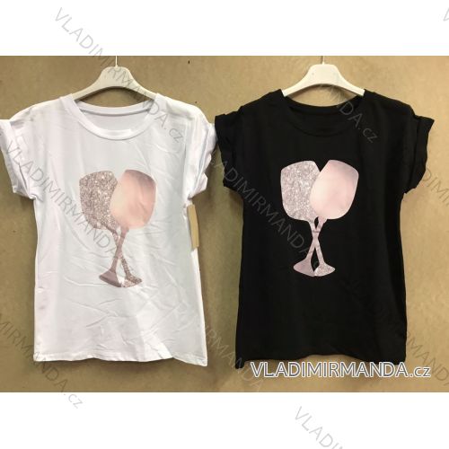 T-Shirt Kurzarm Frauen (Uni s / m) ITALIAN FASHION IM420320 pink S / M / L eine Größe