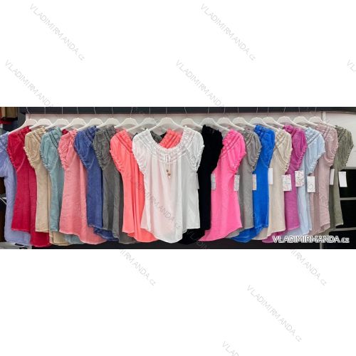 Kleid mit 3/4 Ärmeltasche für Damen (uni sl) ITALIAN Fashion IM3181746