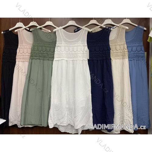 Kleid mit 3/4 Ärmeltasche für Damen (uni sl) ITALIAN Fashion IM3181746