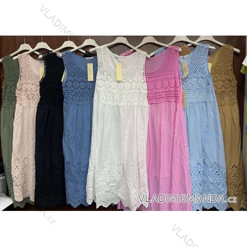 Kleid mit 3/4 Ärmeltasche für Damen (uni sl) ITALIAN Fashion IM3181746