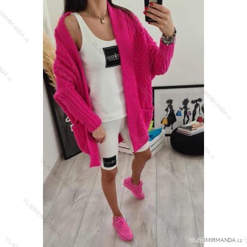 Baumwolljacke für Damen mit Kapuze (UNI SM) ITALIAN FASHION IMD20811
