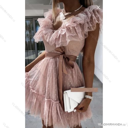 Kleid mit 3/4 Ärmeltasche für Damen (uni sl) ITALIAN Fashion IMWD20527