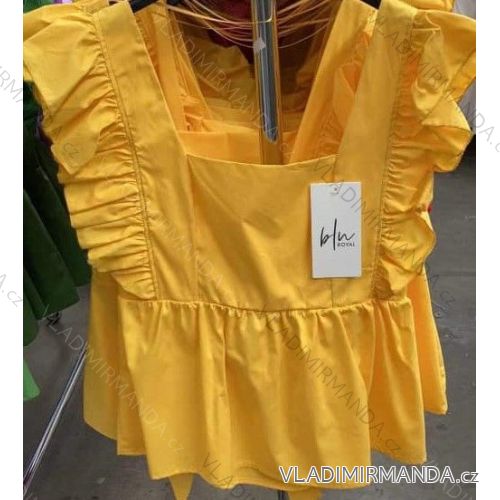 Ärmellose Bluse der Tunika Damen (uni sl) ITALIENISCHE Mode IM1218045