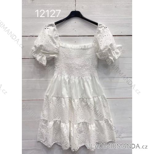 Kleid mit 3/4 Ärmeltasche für Damen (uni sl) ITALIAN Fashion IM3181746