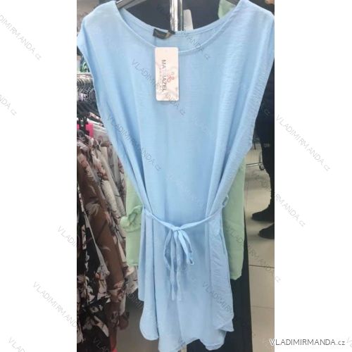 Kleid mit 3/4 Ärmeltasche für Damen (uni sl) ITALIAN Fashion IM3181746