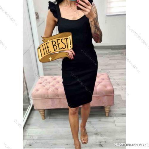 Kleid mit 3/4 Ärmeltasche für Damen (uni sl) ITALIAN Fashion IMWD20527