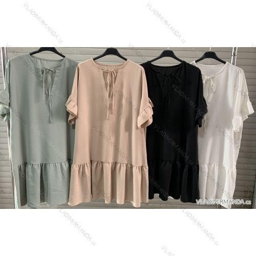 Kleid mit 3/4 Ärmeltasche für Damen (uni sl) ITALIAN Fashion IM3181746