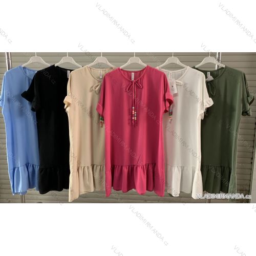 Kleid mit 3/4 Ärmeltasche für Damen (uni sl) ITALIAN Fashion IM3181746