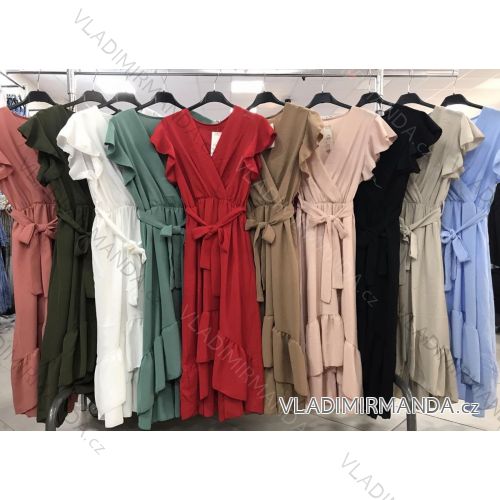 Kleid mit 3/4 Ärmeltasche für Damen (uni sl) ITALIAN Fashion IMWD20527