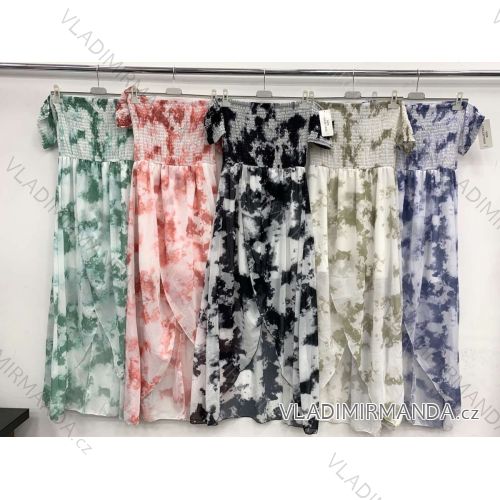 Kleid mit 3/4 Ärmeltasche für Damen (uni sl) ITALIAN Fashion IM3181746