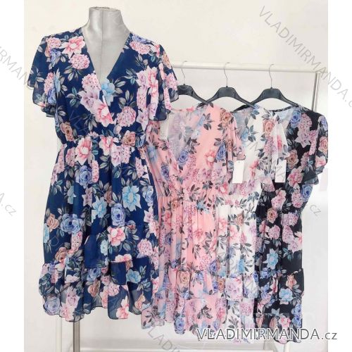 Kleid mit 3/4 Ärmeltasche für Damen (uni sl) ITALIAN Fashion IM3181746