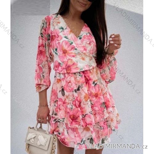 Elegantes Langarmkleid für Damen (S / M ONE SIZE) ITALIENISCHE MODE IMWP21u3727