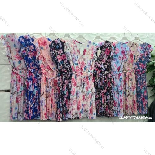 Kleid mit 3/4 Ärmeltasche für Damen (uni sl) ITALIAN Fashion IMWD20527