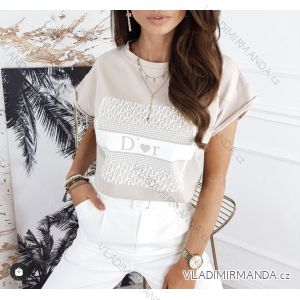 T-Shirt Kurzarm Frauen (UNI S / L) ITALIENISCHE MODE IMK20128