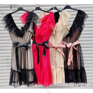 Elegantes Langarmkleid für Damen (S / M ONE SIZE) ITALIENISCHE MODE IMWP21u3727