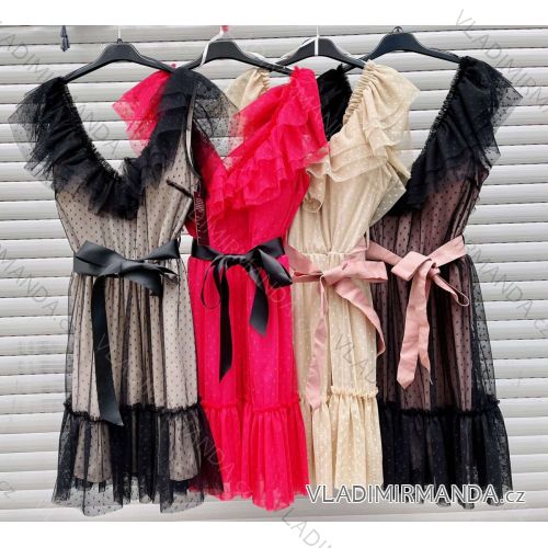 Elegantes Langarmkleid für Damen (S / M ONE SIZE) ITALIENISCHE MODE IMWP21u3727