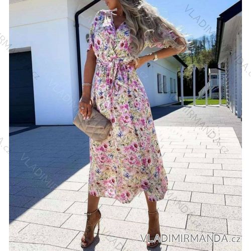 Kleid mit 3/4 Ärmeltasche für Damen (uni sl) ITALIAN Fashion IM3181746