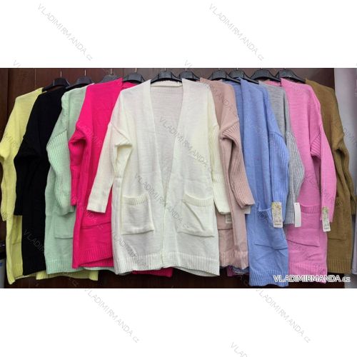 Kabát flaušový teplý dlouhý dámský (UNI S/M) ITALSKÁ MÓDA IMD20159