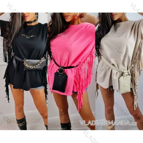 T-Shirt Kurzarm Frauen (S / M ONE SIZE) ITALIENISCHE MODE IMWA21017